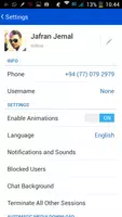 JJChat user interface preview 2